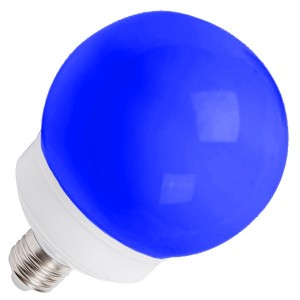 Лампа шар e27 12 LED  D100мм синяя