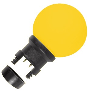 Лампа шар 6 LED для белт-лайта D45мм, жёлтая колба