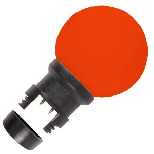 Лампа шар 6 LED для белт-лайта D45мм, Красная колба