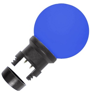 Лампа шар 6 LED для белт-лайта D45мм, синяя колба