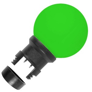 Лампа шар 6 LED для белт-лайта D45мм, зелёная колба