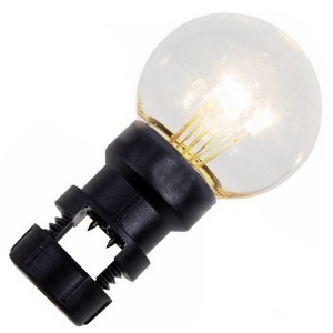 Лампа шар 6 LED для белт-лайта Теплый белый D45мм прозрачная колба