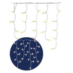 Гирлянда светодиодная "Бахрома" 2х1м, 152LED, 3000К, бел. шнур, посл. подкл, IP65, 250 В, TDM