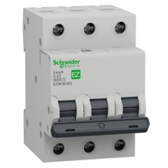 Автоматический выключатель Schneider Electric EASY 9 3П 63А С 6кА 400В (автомат) Автоматический выключатель Schneider Electric EASY 9 3П 63А С 6кА 400В (автомат)