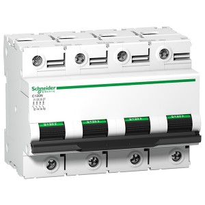 Автоматический выключатель Schneider Electric Acti 9 C120N 4П 100A C 10кА 6 модуля (автомат)