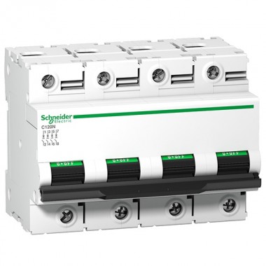 Купить Автоматический выключатель Schneider Electric Acti 9 C120N 4П 125A C 10кА 6 модуля (автомат)