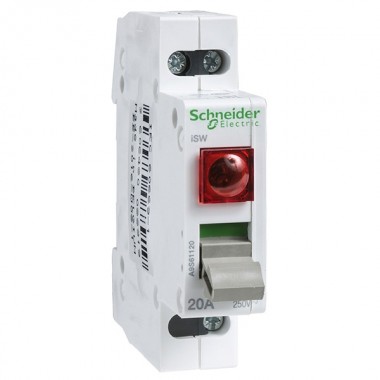 Купить Выключател нагрузки с индикатором iSW Acti 9 Schneider Electric 1П 20A красный 1 модуль