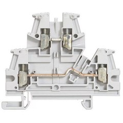 Винтовая клемма Viking 3 Legrand двухполюсная двухъярусная 4мм шаг 6мм серый