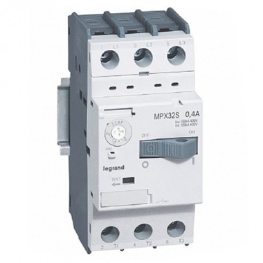 Купить Автоматический выключатель для защиты электродвигателей Legrand MPXз T32S 0,4A 100kA (автомат)
