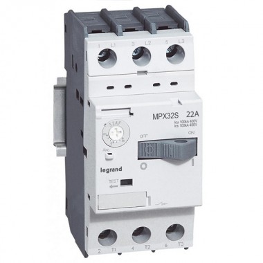 Купить Автоматический выключатель для защиты электродвигателей Legrand MPXз T32S 22A 15kA (автомат)