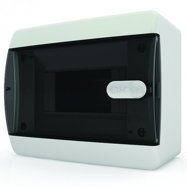 Отзывы Щит навесной Tekfor 6 (1x6) модулей IP41 прозрачная черная дверца CNK 40-06-1