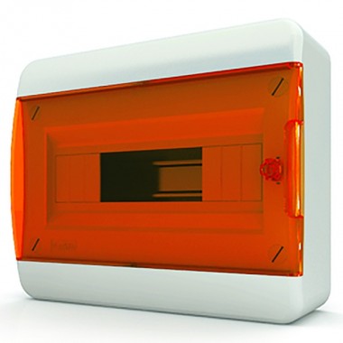 Купить Щит навесной Tekfor 12 (1x12) модулей IP41 прозрачная оранжевая дверца BNO 40-12-1