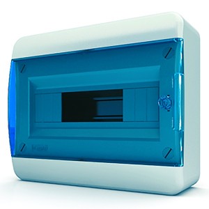 Щит навесной Tekfor 12 (1x12) модулей IP41 прозрачная синяя дверца BNS 40-12-1