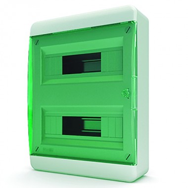 Отзывы Щит навесной Tekfor 24 (2x12) модуля IP41 прозрачная зеленая дверца BNZ 40-24-1