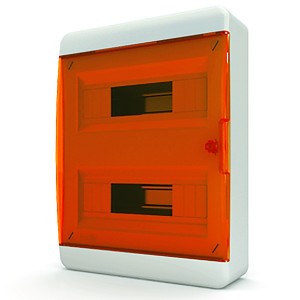Щит навесной Tekfor 24 (2x12) модуля IP41 прозрачная оранжевая дверца BNO 40-24-1
