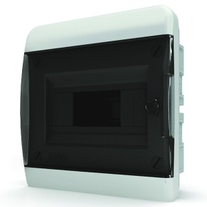 Купить Щит встраиваемый Tekfor 8 (1x8) модулей IP41 прозрачная черная дверца BVK 40-08-1