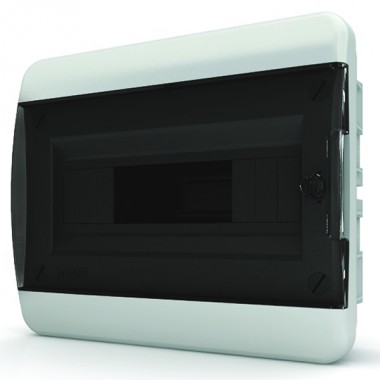 Обзор Щит встраиваемый Tekfor 12 (1x12) модулей IP41 прозрачная черная дверца BVK 40-12-1