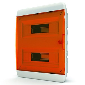 Щит встраиваемый Tekfor 24 (2x12) модуля IP41 прозрачная оранжевая дверца BVO 40-24-1