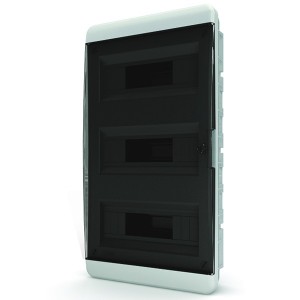 Купить Щит встраиваемый Tekfor 36 (3x12) модулей IP41 прозрачная черная дверца BVK 40-36-1
