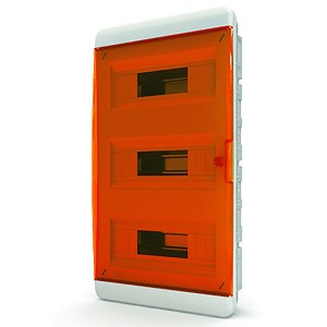 Щит встраиваемый Tekfor 36 (3x12) модулей IP41 прозрачная оранжевая дверца BVO 40-36-1