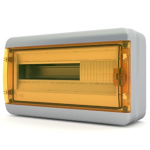 Щит навесной Tekfor 18 модулей (1х18) IP65 прозрачная оранжевая дверца BNO 65-18-1