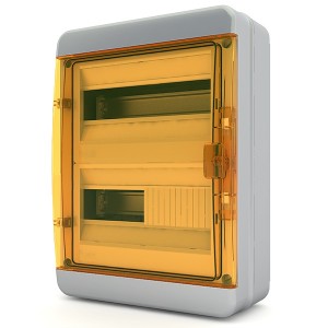 Щит навесной Tekfor 24 модуля (2х12) IP65 прозрачная оранжевая дверца BNO 65-24-1