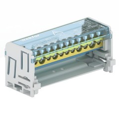 Распределительный блок 2-полюсный на DIN-рейку Tekfor SNK-2-2-11 (7х5,3мм+2х9мм+2х7,5мм) 125A