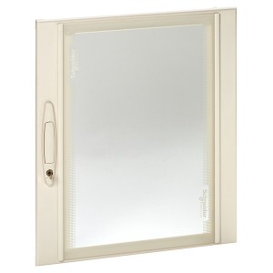 Обзор Прозрачная дверь для навесного комплектного шкафа Prisma Schneider Electric на 4 ряда