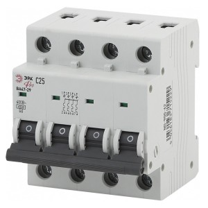 Автоматический выключатель ВА47-29 4Р 25А 4,5кА характеристика C ЭРА Pro (NO-900-62) (автомат)