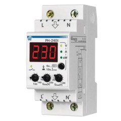 Однофазное реле контроля напряжения РН-240Т 40А, тепловое реле, на DIN-рейку