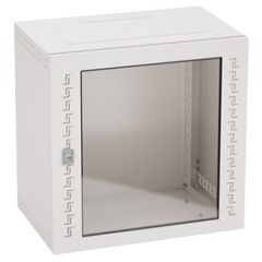 Шкаф телекоммуникационный навесной DKC 9U (500х600х650) дверь стекло, RAL7035
