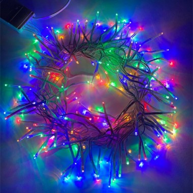 Купить Гирлянда ЭРА ENIN - WM LED Мишура 3.9м белый провод, мультиколор, 220V 5056396208341