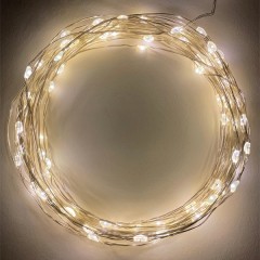 Гирлянда ЭРА ENIN -10NW LED Нить 10м теплый свет 220V 5056396208181