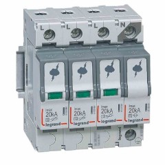Разрядник Legrand 3P+N тип Т2 Imax 20 кА 255-320В 4 модуля