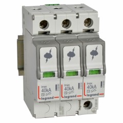 Разрядник Legrand 3-полюсный тип Т2 Imax 40 кА 440В (IT) 3 модуля