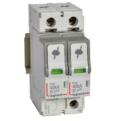 Разрядник Legrand 1P+N тип Т2 Imax 40 кА 255-320В 2 модуля