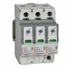Разрядник Legrand 3-полюсный тип Т1+Т2 Imax 8 кА 320В 3 модуля