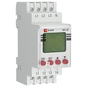 Купить Реле контроля фаз с LCD дисплеем (с нейтралью) RKF-2S 1НО+1НЗ 150-300В 50/60В EKF PROxima