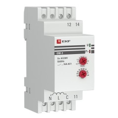 Ограничитель мощности ОМ-3 16А 0,5-5кВт 230В 50Гц EKF PROxima