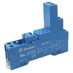 Розетка с винтовыми клеммами Finder (с зажимной клетью) для реле 40.51, 40.52, 40.61, 40.62