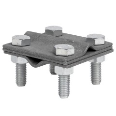 Зажим крестовидный прут-прут (3 пластины 57x57мм) HZ EKF PROxima