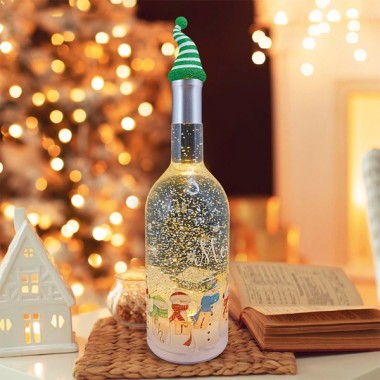 Обзор Декоративный светильник «Бутылка» с эффектом снегопада NEON-NIGHT