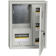 Щит металлический ЩУРн-3/18зо-1 36 УХЛ3 IP31 на 3-х фазный счетчик и 18 модулей навесной ИЭК