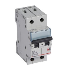 Автоматический выключатель Legrand TX3 C16A 2П 6kA (автомат)