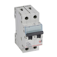 Автоматический выключатель Legrand TX3 C25A 2П 6kA (автомат)