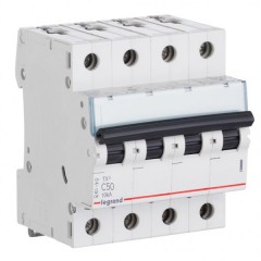 Автоматический выключатель Legrand TX3 C50A 4П 6kA (автомат)