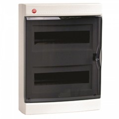 Щиток настенный DKC на 24м (2х12) IP41 белый с прозрачной дверц с клеммным блоком (1х87508)