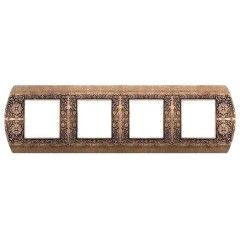 Рамка на 4 поста гор/верт Sanremo Fede rustic copper