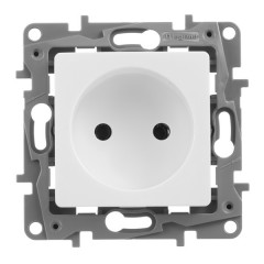 Розетка Legrand Etika без заземления, винтовой зажим, белый