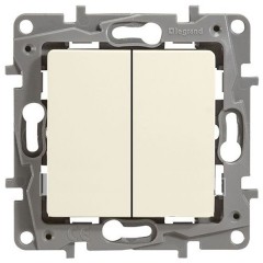 Переключатель двухклавишный Legrand Etika Plus слоновая кость